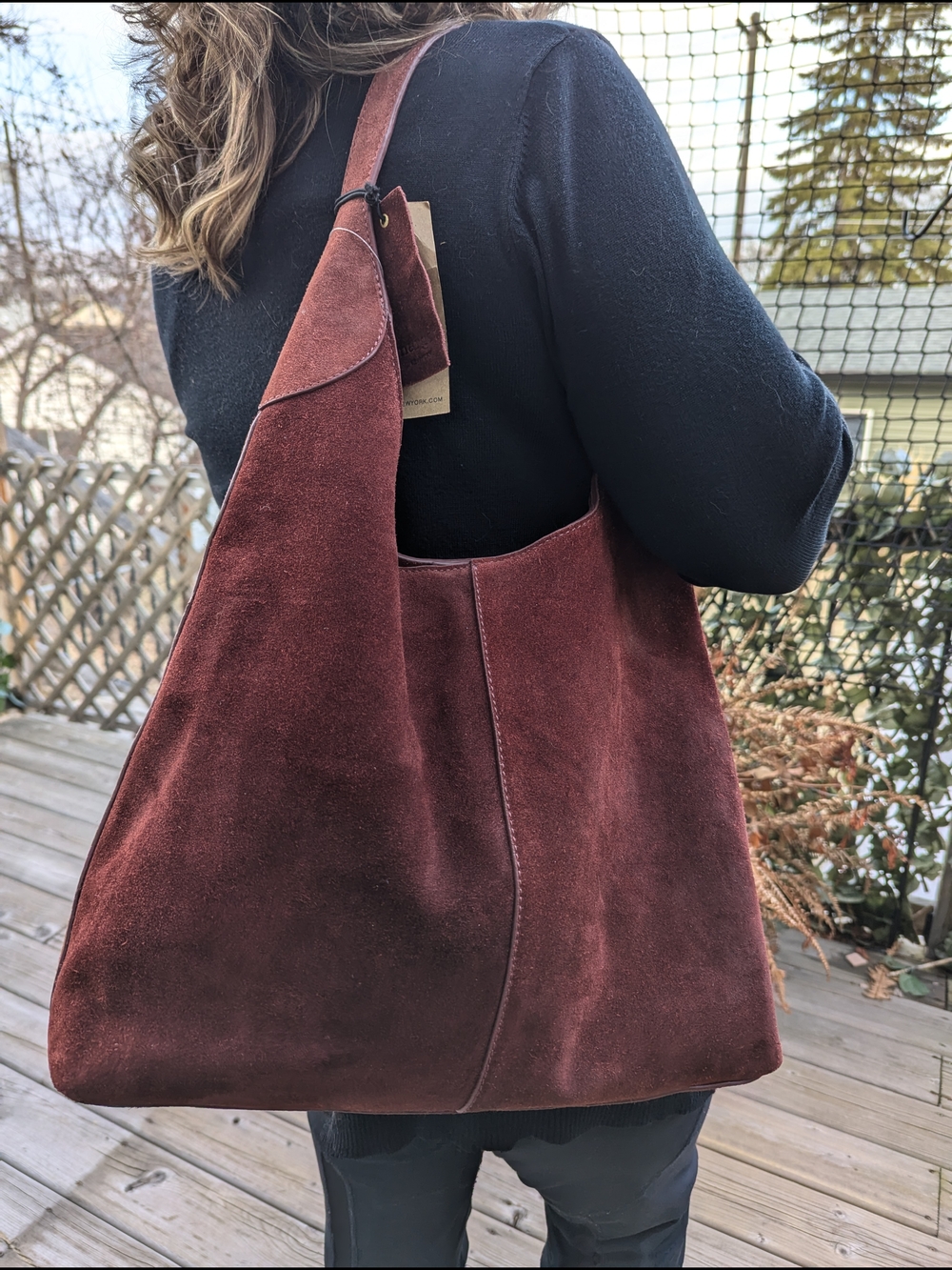 MARGOT NEW YORK - BRAND NEW Genuine Suede Slouch Hobo Bag